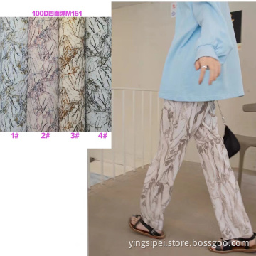 Stock Lots Polyester Four Way Stretch Fabric